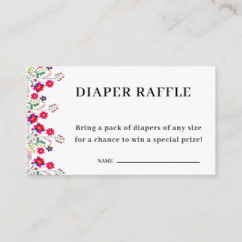 Tarjeta De Recepción Floral mexicana | Diaper Raffle | Baby Shower