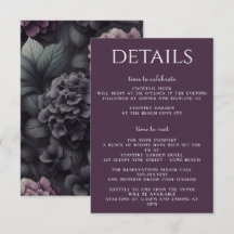 Floral morada negra