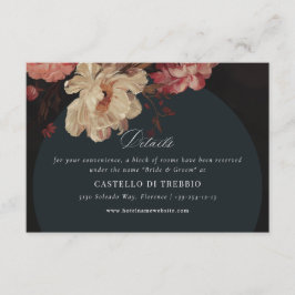 Tarjeta De Recepción Floral pintada barroca