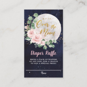Tarjeta De Recepción Floral rosa estamos sobre el pañuelo de la luna Ch