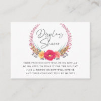 Floral Safari Baby Shower Display Shower