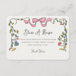 Tarjeta De Recepción Floral sensacional Compartir una receta Invitar In