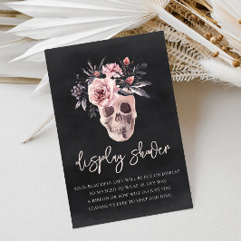 Tarjeta De Recepción Floral Skull Halloween Display Shower