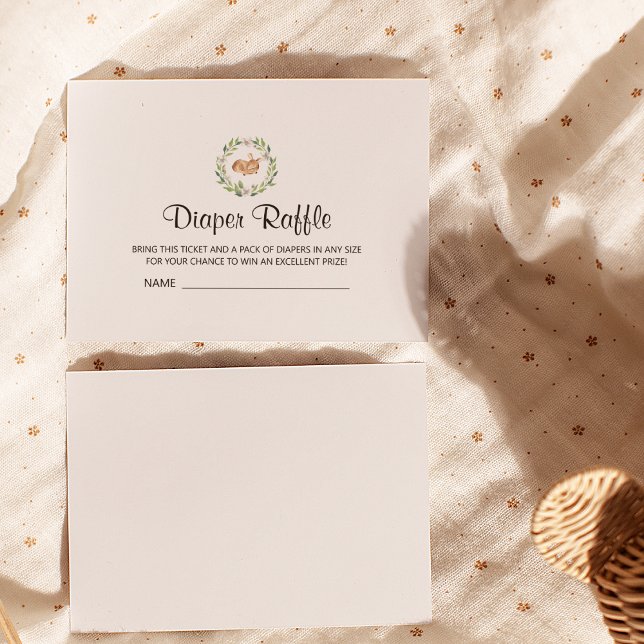 Tarjeta De Recepción Floral Sleeping Shower Diaper Raffle (Subido por el creador)