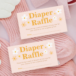 Tarjeta De Recepción Floral Spring Baby Shower Diaper Raffle