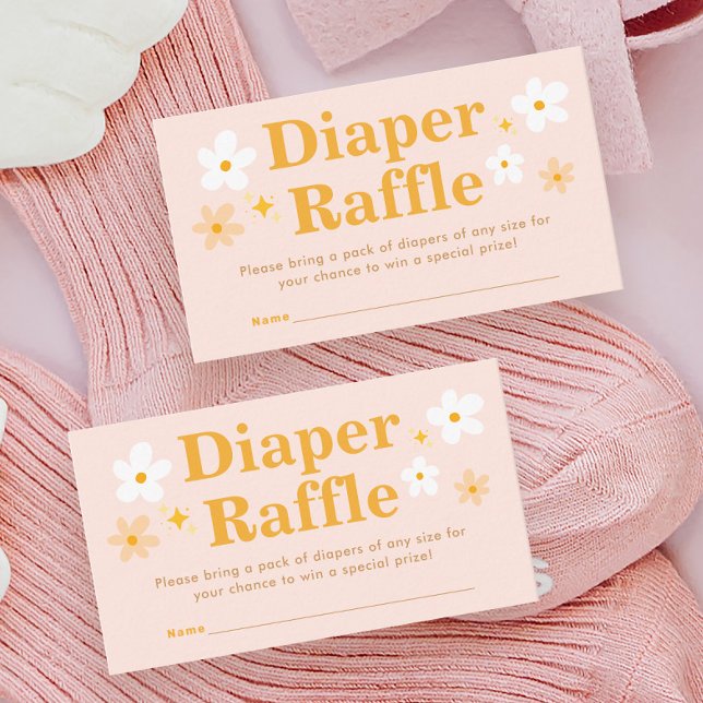 Tarjeta De Recepción Floral Spring Baby Shower Diaper Raffle (Subido por el creador)