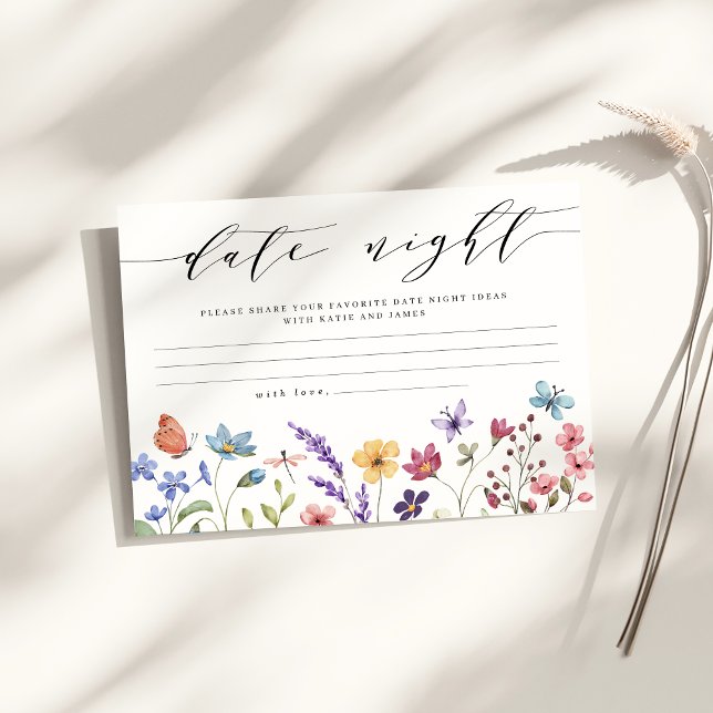 Tarjeta De Recepción Floral Spring Summer Date Ideas nocturnas (Subido por el creador)