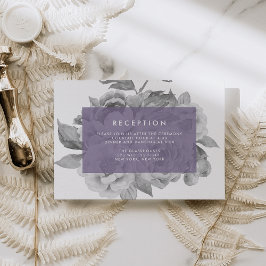 Tarjeta de Recepción Floral Vintage | Violeta
