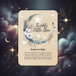 Tarjeta De Recepción Floral White Twinkle Little Star Baby Shower