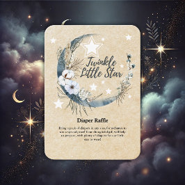 Tarjeta De Recepción Floral White Twinkle Little Star Baby Shower