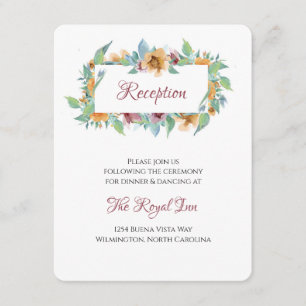 Tarjeta De Recepción Florales de primavera