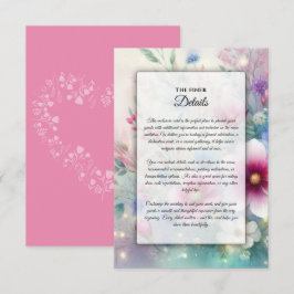 Tarjeta De Recepción Florece la radiante primavera chispeante