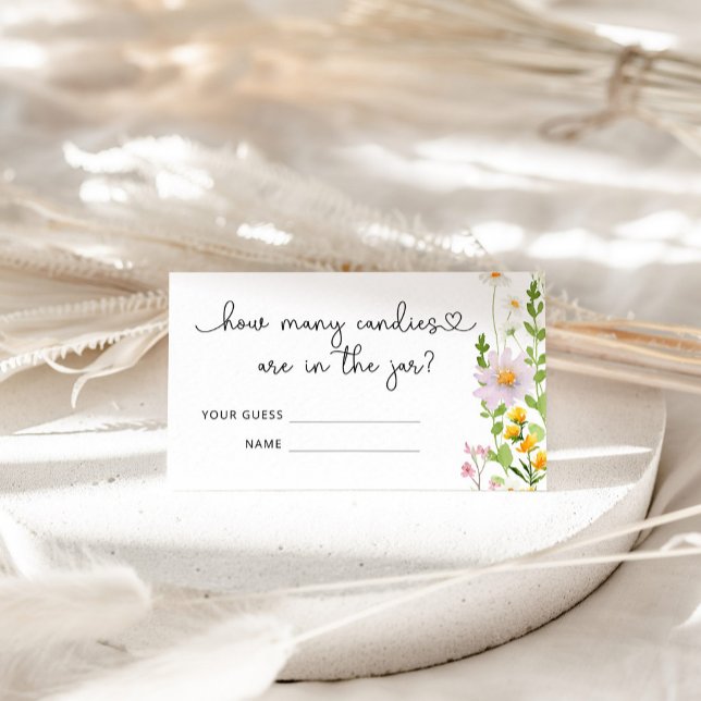 Tarjeta De Recepción Flores acuáticas silvestres adivinan cuántos dulce (Subido por el creador)