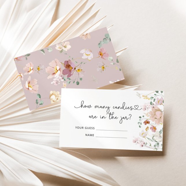 Tarjeta De Recepción Flores acuáticas silvestres adivinan cuántos dulce (Subido por el creador)