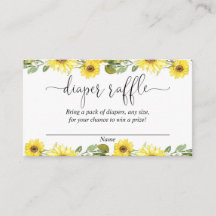 Flores amarillas girasoles bebé ducha pañales rifa