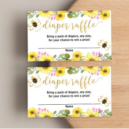 Tarjeta De Recepción Flores amarillas rosadas burbuja abejas barajas de