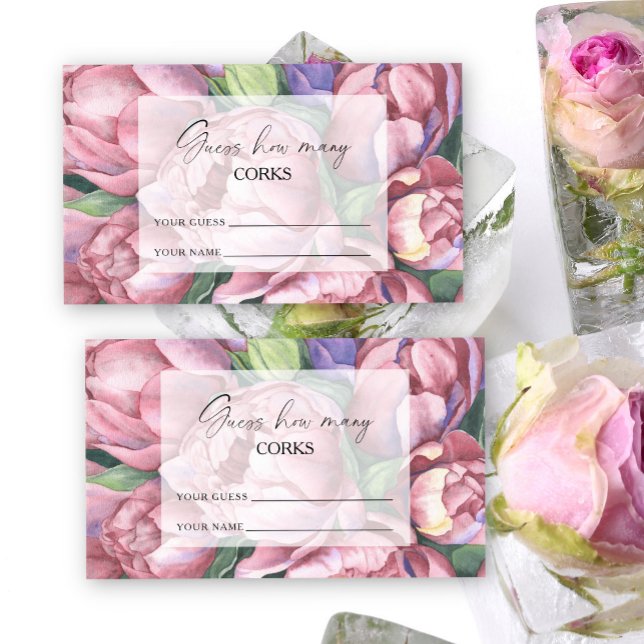 Tarjeta De Recepción Flores antiguas, adivinen cuántos juegos de novias (Subido por el creador)