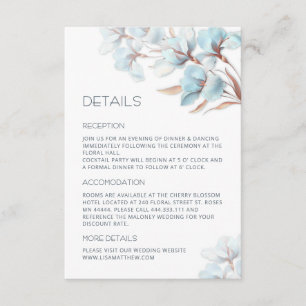Tarjeta De Recepción Flores Artísticas Rosa Turquesa Dorado