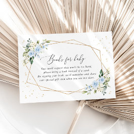 Tarjeta De Recepción Flores Azules, Flores Blancas, Boho, Libros Para B