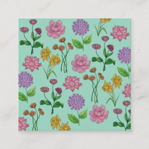 Tarjeta De Recepción Flores coloridas