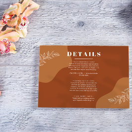 Tarjeta De Recepción Flores de amor: Resumen simple deja detalles