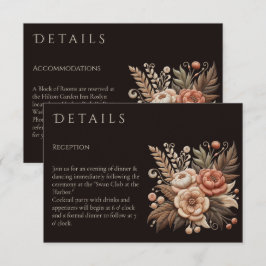 Tarjeta De Recepción Flores de Boda Country Western