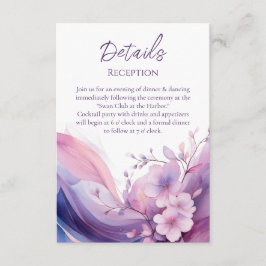 Tarjeta De Recepción Flores de cerezo acuarela-detalles Bodas-