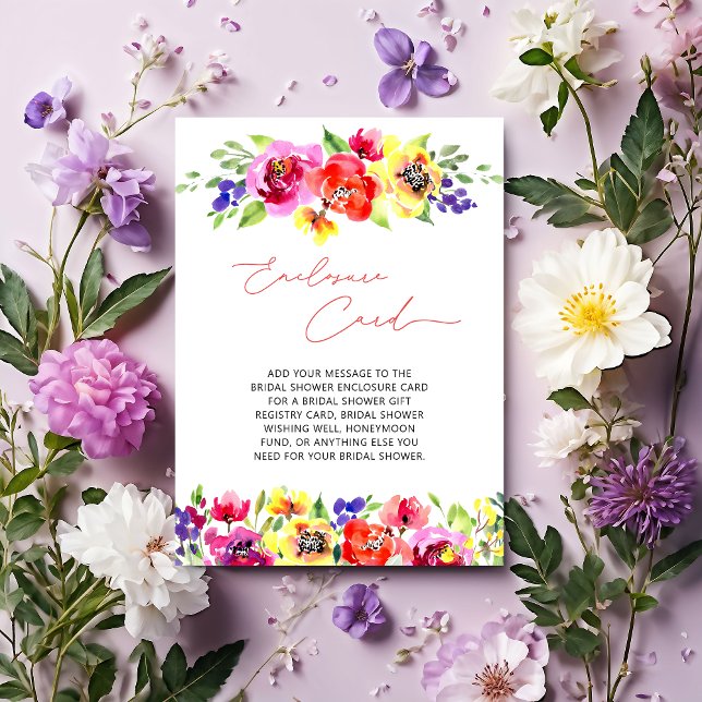 Tarjeta De Recepción Flores de colores (Subido por el creador)