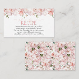Tarjeta De Recepción Flores De Jardín Rosado De Rubor Por Favor Trae Un