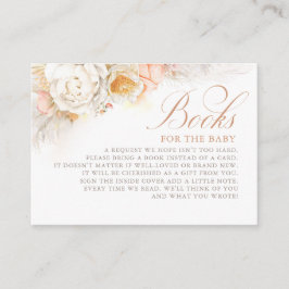 Tarjeta De Recepción Flores De Luz Suave Libros Elegantes Para El Bebé