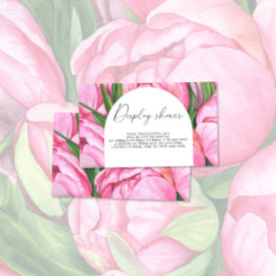 Tarjeta De Recepción Flores de Peonies florales - Ducha de pantalla