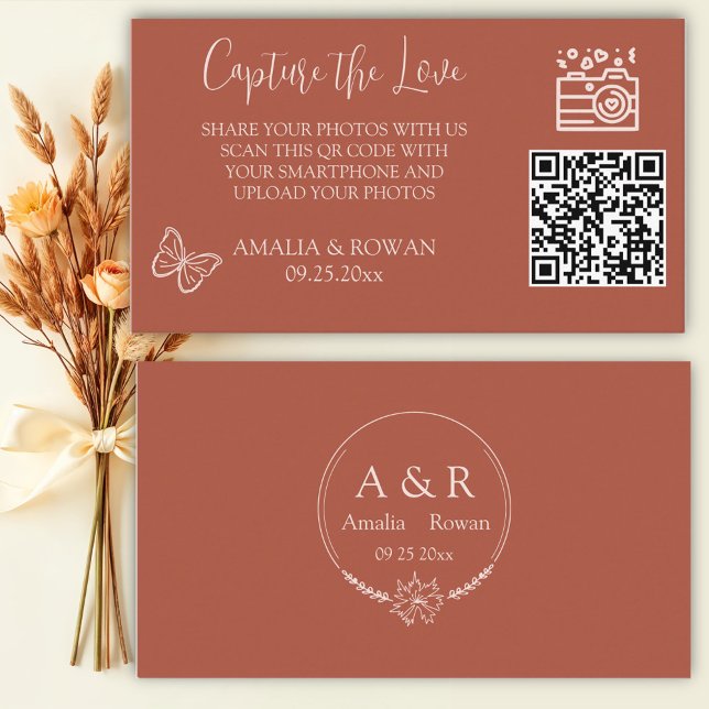 Tarjeta De Recepción Flores de pradera capturan el amor (Subido por el creador)