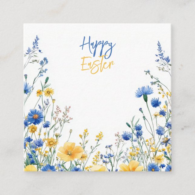 Tarjeta De Recepción Flores de primavera de Pascua (Anverso)