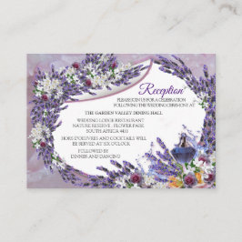 Tarjeta De Recepción Flores de tubérculo y lavanda