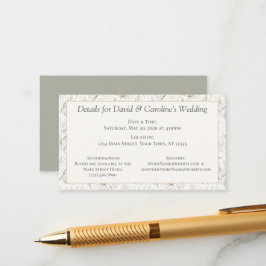 Tarjeta De Recepción Flores Dibujadas Hermosas en Colores Neutros