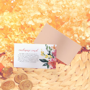 Tarjeta De Recepción Flores editables de primavera de florecimiento dej