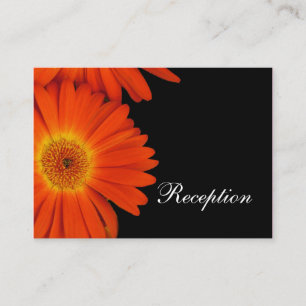 Tarjeta De Recepción flores elegantes de gerbera margarita naranja rece