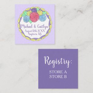 Tarjeta De Recepción Flores florales Rosas Boda de ducha de novia