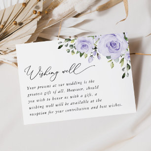 Tarjeta De Recepción Flores moradas, flores de lagarto, boho, desear bi