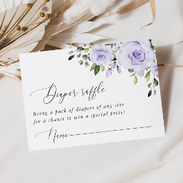 Tarjeta De Recepción Flores moradas, flores de lagarto, boho, pañales