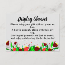 Flores muestran ducha de matrimonio