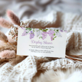 Tarjeta De Recepción Flores Rusticas Lilac Pantalla Ducha