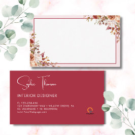 Tarjeta De Recepción Flores rústicas otoñales