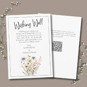 Tarjeta De Recepción Flores salvajes azules Boda formal deseando lo mej