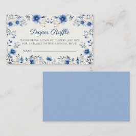 Tarjeta De Recepción Flores salvajes azules oscuras y agitadas Diaper R