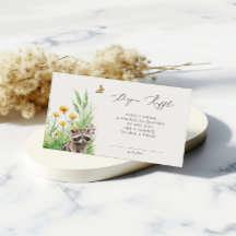 Flores salvajes Bosque Cute Racoon Diaper Raffle