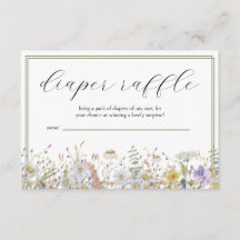 Flores salvajes de primavera Baby Shower Diaper Ra