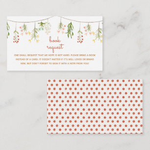 Tarjeta De Recepción Flores salvajes solicitud de un libro de Baby Show