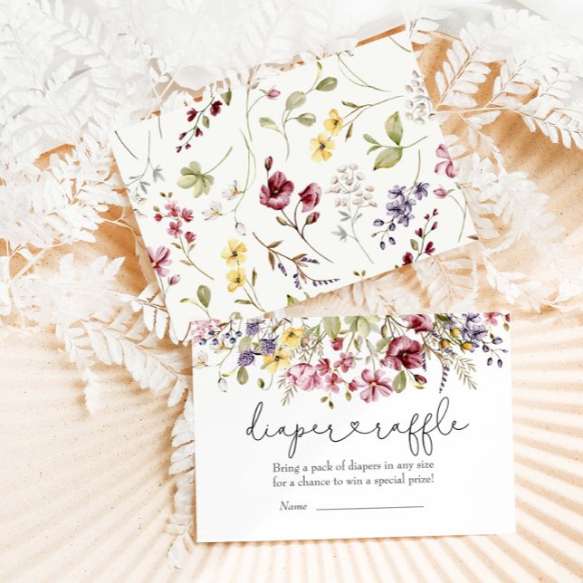 Tarjeta De Recepción Flores silvestres bebé en flor de baño Raffle (Subido por el creador)