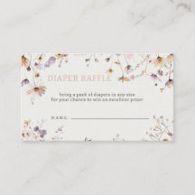 Flores silvestres Bebé niña Baby Shower Diaper Raf